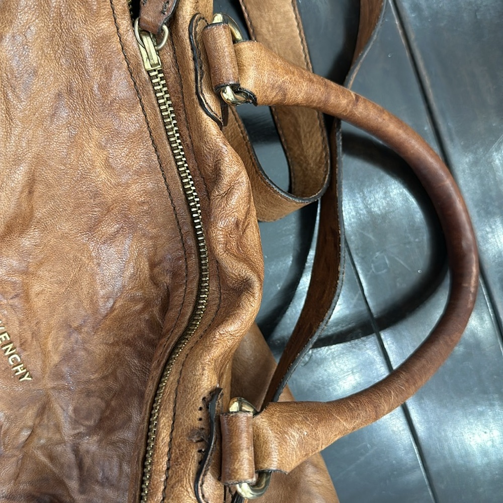 Givenchy Brown Leather Shoulder Bag with Gold Hardware - Picture 14 of 16